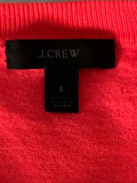 J.Crew Lightweight Button Down Sweater Size S Orange Cotton Blend - Picture 3 of 3